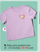 Baby girls graphic tees (0 - 24 months)