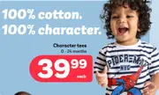 Character tees 0 - 24 months