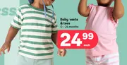 Baby vests & tees 0 - 24 months