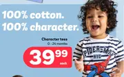 Character tees 0 - 24 months