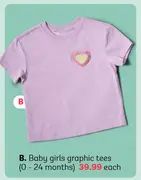 Baby girls graphic tees (0 - 24 months)