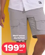 Men's woven shorts from XS - XXL