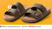 Men's sandals (sizes 6 - 11)