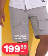 Men's woven shorts from XS - XXL