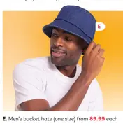 Men's bucket hats (one size)