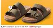 Men's sandals (sizes 6 - 11) per pair