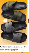 Men's sandals sizes 6-11