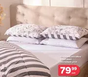 Single bed microfibre fitted sheet microcheck print