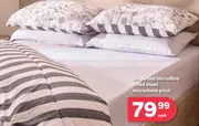Single bed microfibre fitted sheet microcheck print