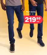 Men's denim (Sizes 28 - 42)