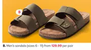 Men's sandals (sizes 6 - 11)