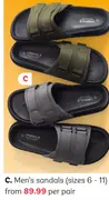 Men's sandals- sizes 6-11