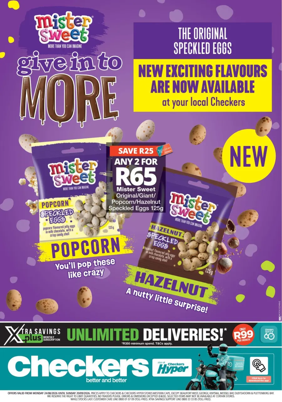 Checkers Western Cape : Mister Sweets Promotion (24 August - 06 September 2026)