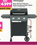 Megamaster Onyx Series 3-Burner Patio Gas Braai (720-1094)