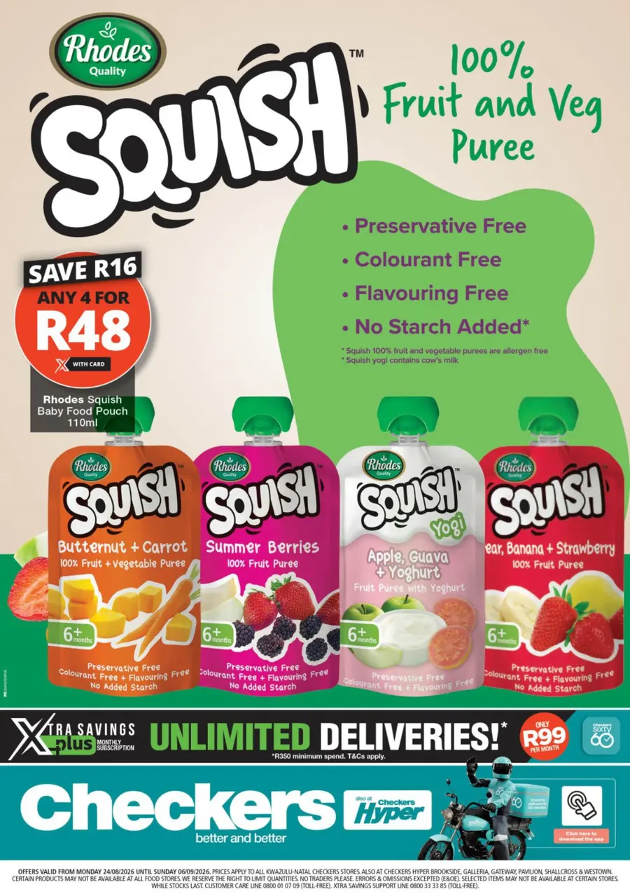 Checkers KwaZulu-Natal : Squish Promotion (24 August - 06 September 2026)