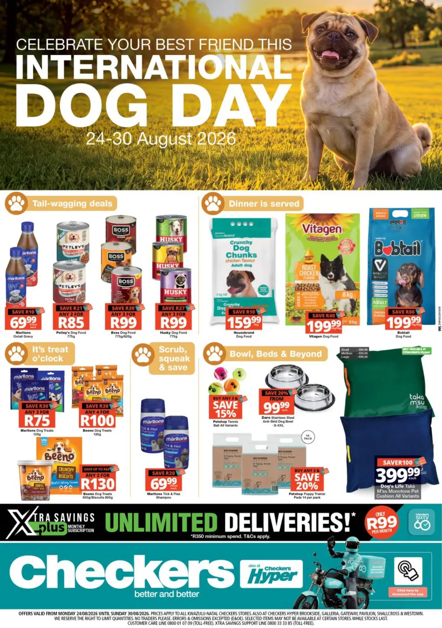 Checkers KwaZulu-Natal : International Dog Day Promotion (24 August - 30 August 2026)