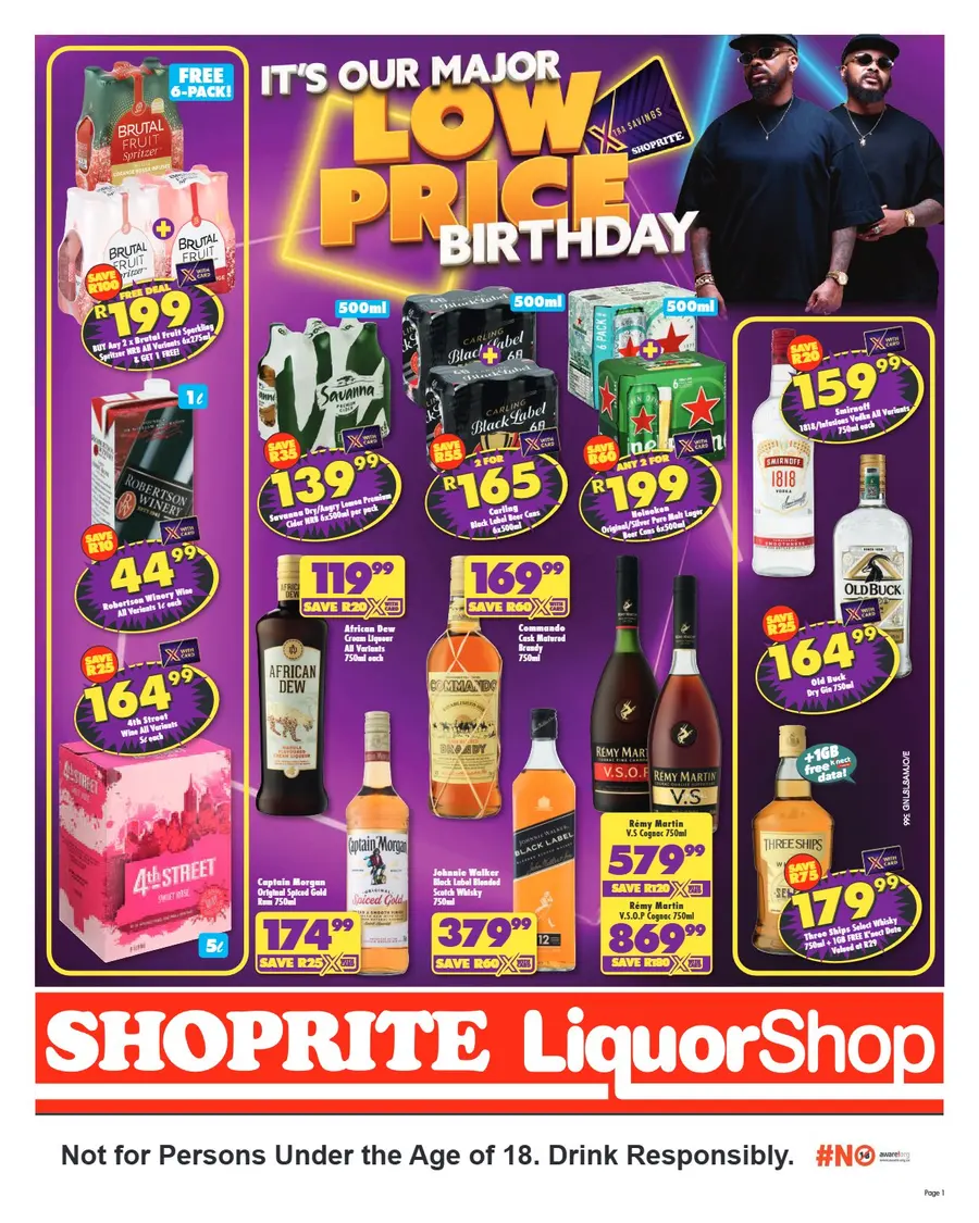 Shoprite Gauteng, Mpumalanga, North West & Limpopo : Major Low Price Birthday (25 August - 06 September 2026)