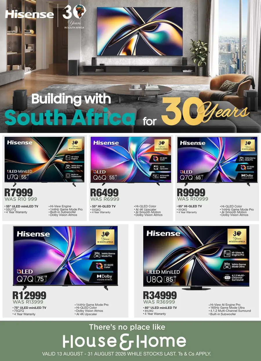 House & Home : Building With South Africa For 30 Years (13 August - 31 August 2026)