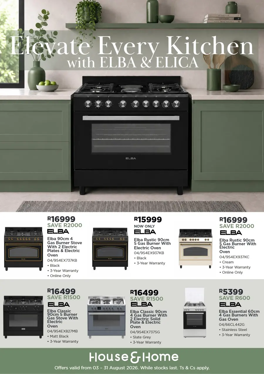 House & Home : Elevate Every Kitchen (03 August - 31 August 2026)