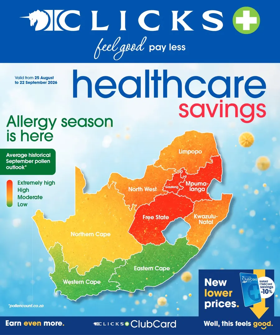 Clicks : Healthcare Savings (25 August - 22 September 2026)
