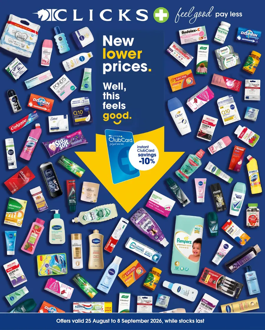 Clicks : New Lower Prices (25 August - 08 September 2026)