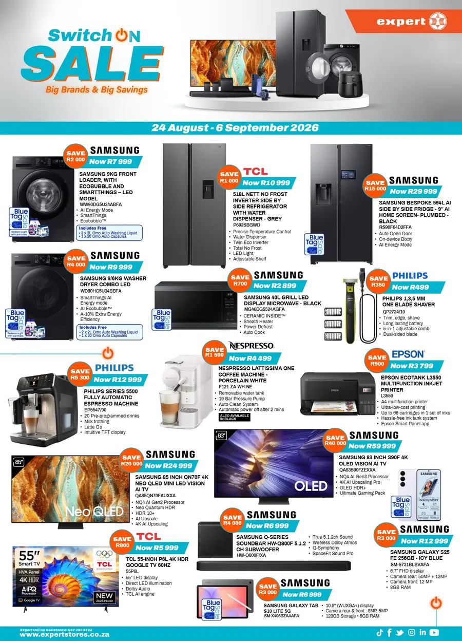 Expert Stores : Switch On Sale (24 August - 06 September 2026)