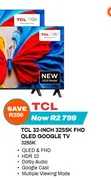 TCL 32-inch 32S5K FHD QLED Google TV