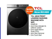 TCL 12kg Front Loading Washing Machine with WiFi C512FLG