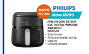 Philips 2000 Series 6.2L Digital Window Airfryer NA231/00