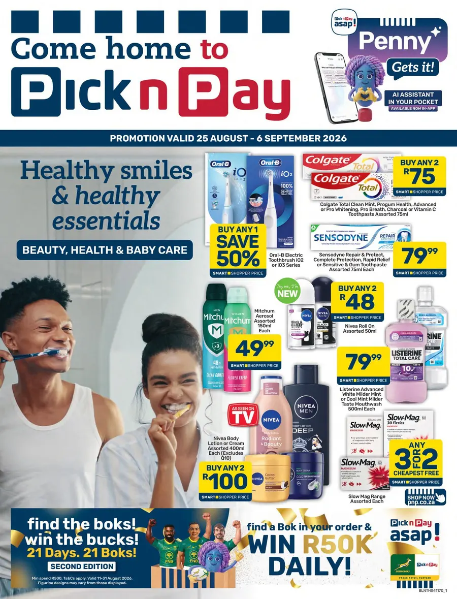 Pick n Pay : Healthy Smiles & Healthy Essentials (25 August - 06 September 2026)