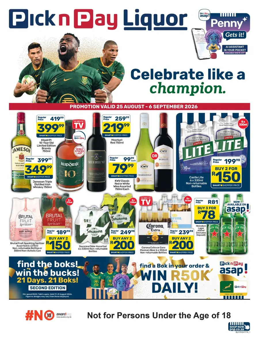 Pick n Pay : Celebrate Like A Champion (25 August - 06 September 2026)