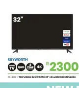 Television Skyworth 32" HD Android 32E5400H