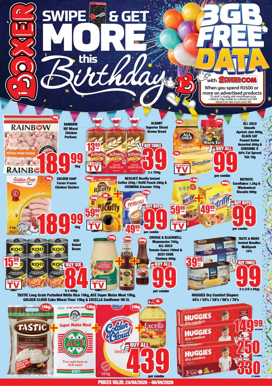Boxer Super Stores KwaZulu-Natal : Swipe & Get More This Birthday (24 August - 06 September 2026)