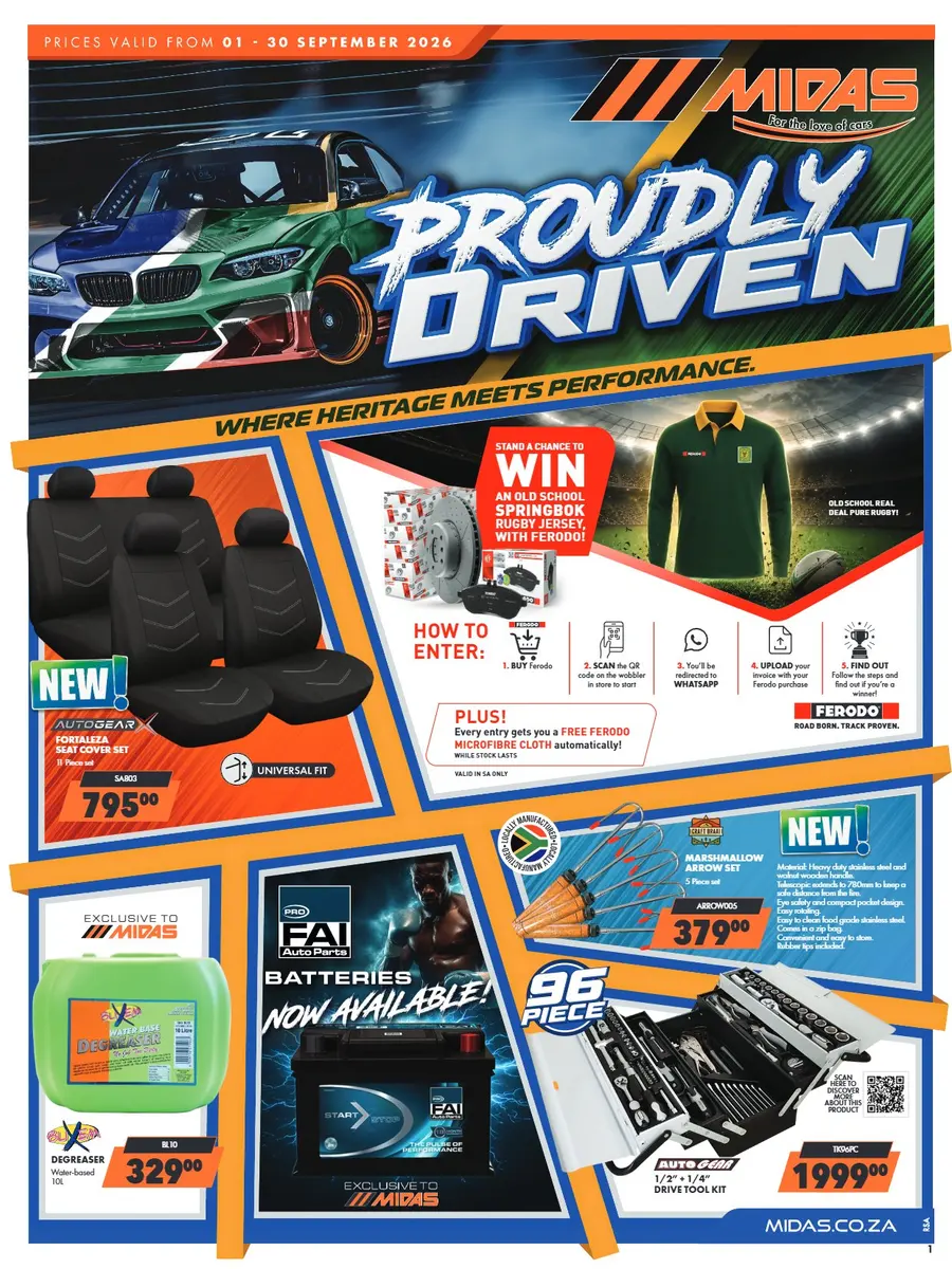 MIDAS : Proudly Driven (01 September - 30 September 2026)