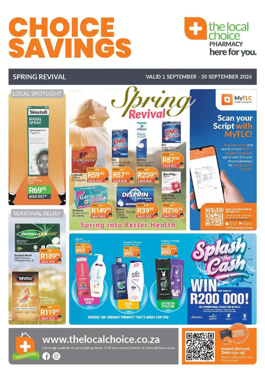 The Local Choice Pharmacy : Choice Savings (01 September - 30 September 2026)