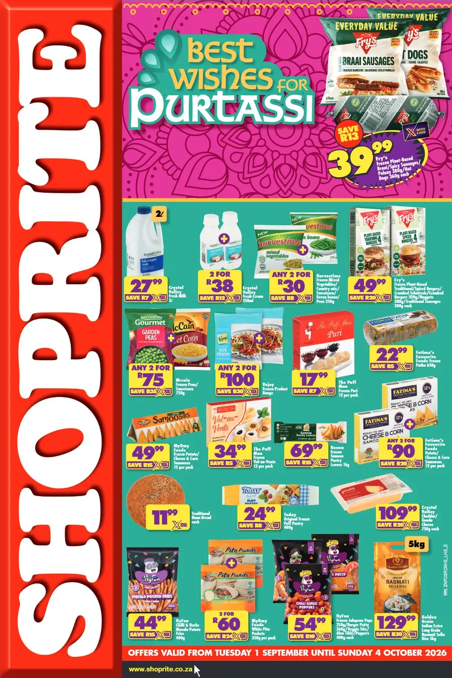 Shoprite KwaZulu-Natal : Best Wishes For Purtassi (02 September - 04 October 2026)