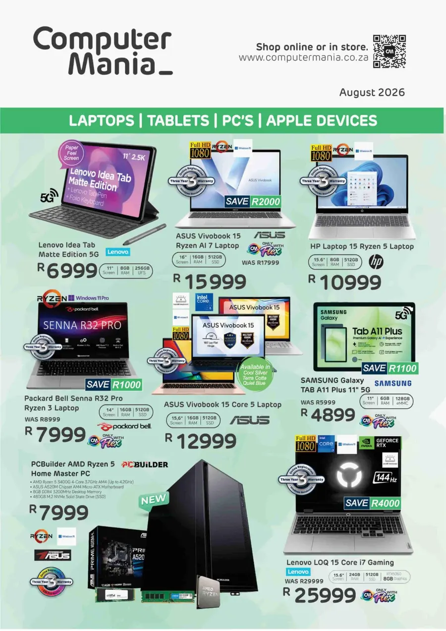 Computer Mania : Laptops & Accessories (01 September- 30 September 2026)