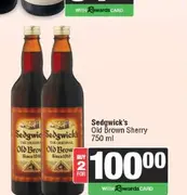 Sedgwick's Old Brown Sherry 750 ml - Buy 2 for