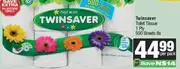 Twinsaver Toilet Tissue 1 Ply 500 Sheets 8s