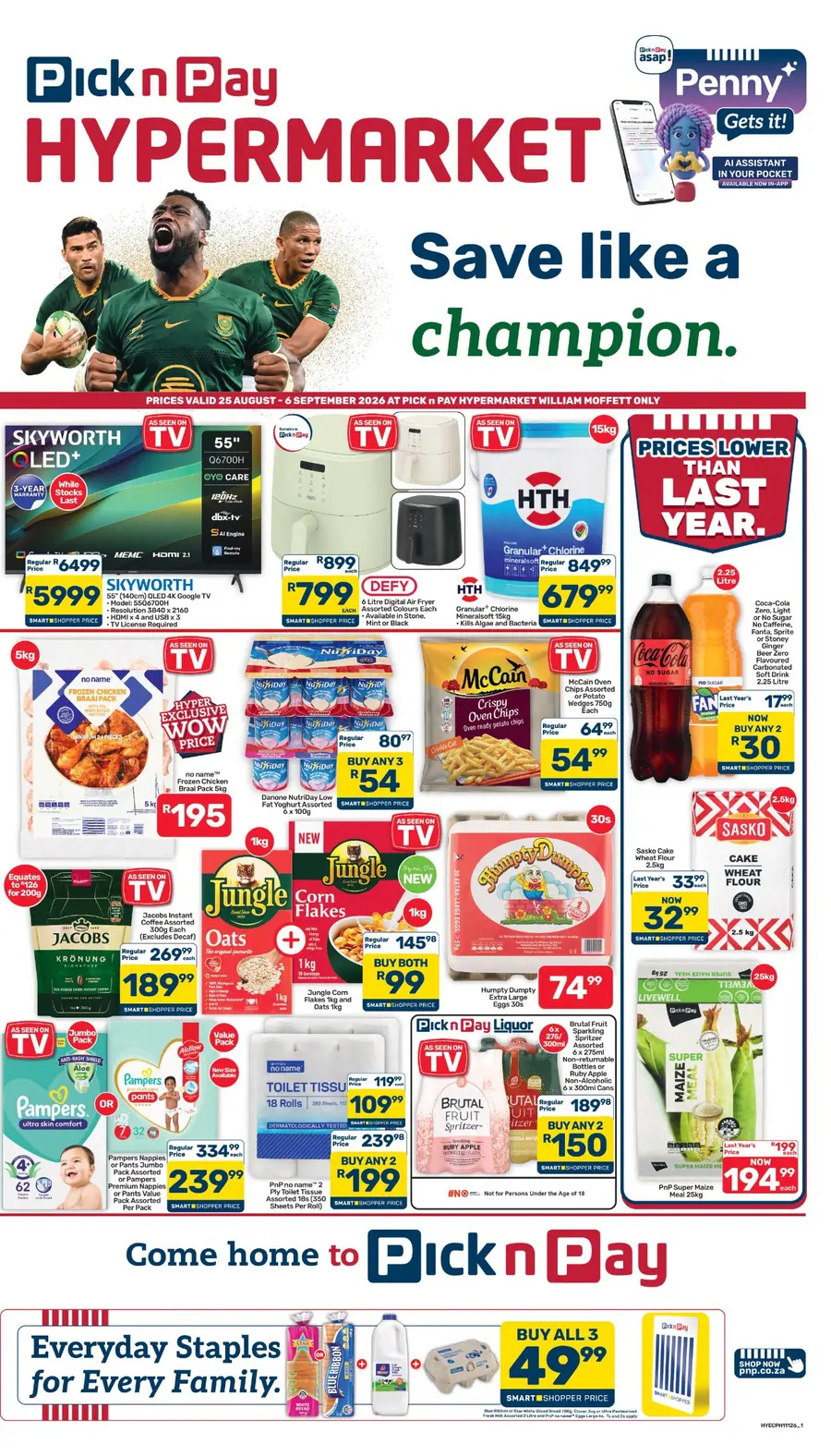 Pick n Pay Hypermarket Eastern Cape : Save Like A Champion (25 August - 06 September 2026)