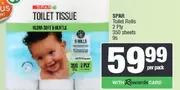 SPAR Toilet Rolls 2 Ply 350 Sheets 9s