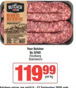 Your Butcher By SPAR Rooiberg Boerewors