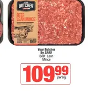 Your Butcher By SPAR Beef Lean Mince