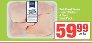 Red Crest Farms Fresh Chicken 4 Piece Braai Pack