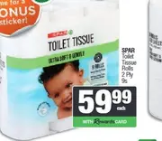 SPAR Toilet Tissue Rolls 2 Ply 9s