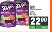 Rhodes Squish Fruit or Vegetable Puree 110 ml Assorted - Buy 2 for