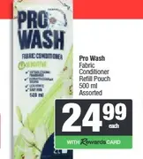 Pro Wash Fabric Conditioner Refill Pouch 500 ml Assorted