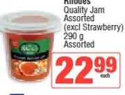 Rhodes Quality Jam Assorted (excl Strawberry) 290 g