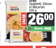 SPAR Spaghetti, Elbows or Macaroni 500 g - Buy 2 for