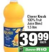 Clover Krush 100% Fruit Juice Blend 1.5 litre